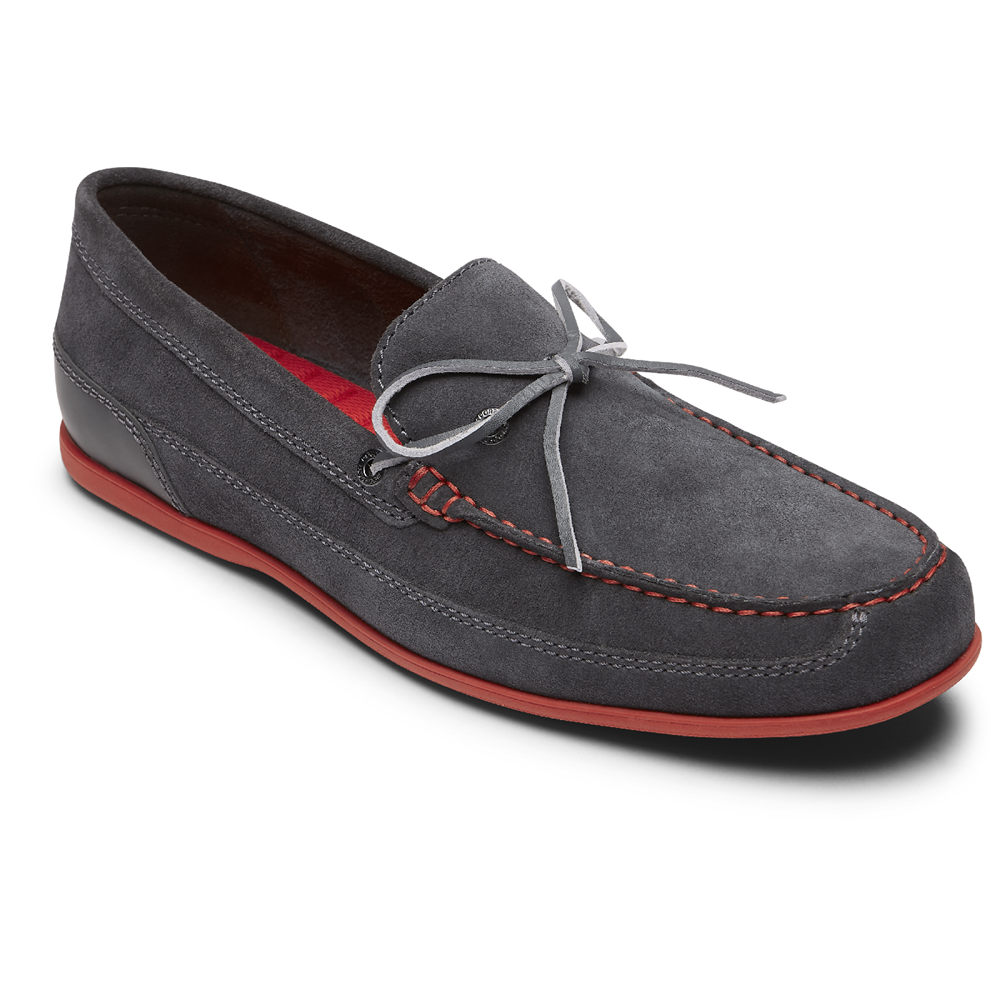 Rockport Mens Malcom Tie - Loafers Dark Grey - AOV408136